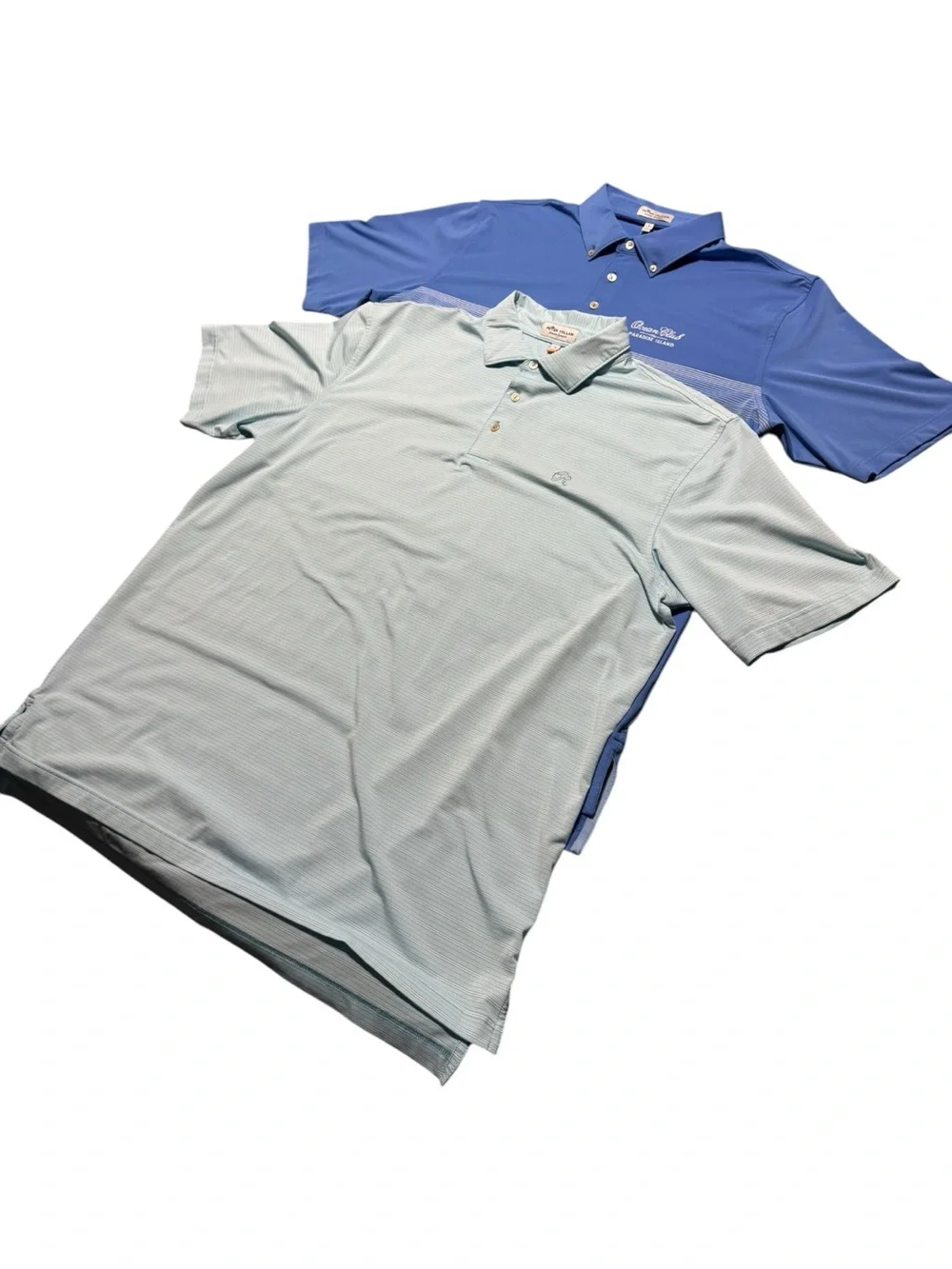 Lot of 2 Peter Millar summer comfort Men's large golf polos - Picture 6 of 9